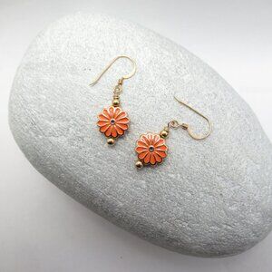 Enamel Daisy Flower earrings